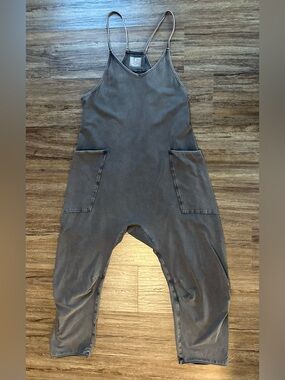 Free People Movement Hot Shot Onesie in Washed Black. Size XS